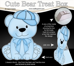 3D Cute Bear Treat Box Gift Set Mini Kit - Cute Little Benjy Bear