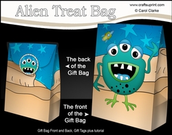 3D Gift Bag Mini Kit - Cute Alien Vesh