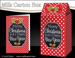 3D Christmas Spots Milk Carton Treat Box
