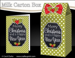3D Christmas Spots Milk Carton Treat Box