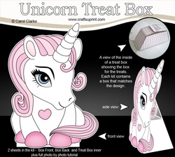 3D Cute Treat Box Gift Set Mini Kit - Cute Little Unicorn Sparkle