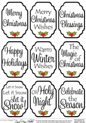 3D Christmas Greetings Sentiment Sheet