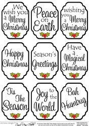 3D Christmas Greetings Sentiment Sheet