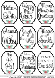 3D Christmas Greetings Sentiment Sheet