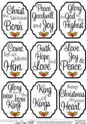 3D Christmas Greetings Sentiment Sheet