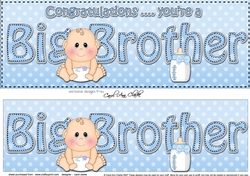 Large DL CONGRATULATIONS ... YOURE A BIG BROTHER 3D decoupage