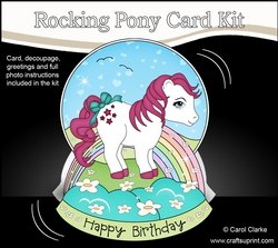 3D Shaped Rocking Card Mini Kit - Cute Little Pony Berry