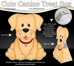 3D Cute Canine Treat Box Gift Set Mini Kit - Little Golden Labrador Dog Sunny