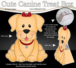 3D Cute Canine Treat Box Gift Set Mini Kit - Little Golden Labrador Dog Saki