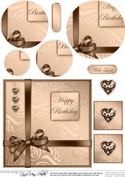 Elegant Flourish Quick Card with Circle Pyramage Topper