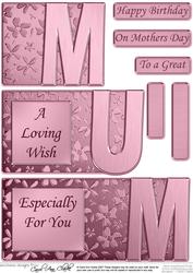 Mum Elegant Metallic Book Sheet