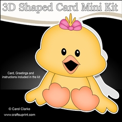 3D Shaped Card Kit - Cute Little Chick Mallow