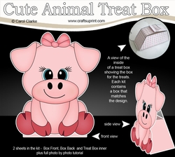 3D Cute Animal Treat Box Gift Set Mini Kit - Cute Little Zoe Piggy