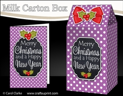 3D Christmas Spots Milk Carton Treat Box