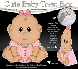 3D Cute Baby Treat Box Gift Set Mini Kit - Cute Little Ethnic Baby Girl Veena