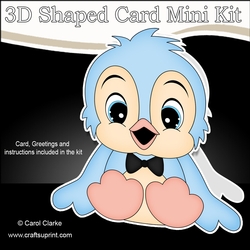 3D Shaped Card Kit - Cute Little B-Jay Bird