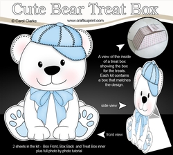 3D Cute Bear Treat Box Gift Set Mini Kit - Cute Little Bobbi Bear