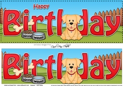 Large DL HAPPY BIRTHDAY 3D decoupage
