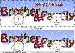 Large DL Merry Christmas BROTHER & FAMILY 3D decoupage