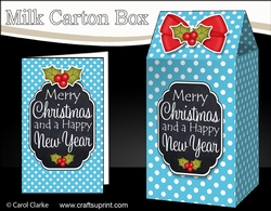 3D Christmas Spots Milk Carton Treat Box