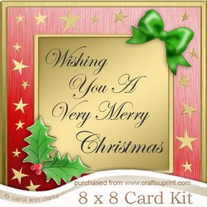 8 x 8 Elegant Christmas Greetings Kit with 3D Decoupage