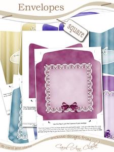 Pretty Butterfly Lace & Bow Square envelope Kit