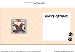 Square landscape insert - Dogs Leave Paw Prints - Scottie Dog Maisie