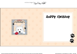 Square landscape insert - Dogs Leave Paw Prints - Westie Dog Jock