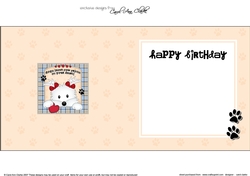 Square landscape insert - Dogs Leave Paw Prints - Westie Dog Jess