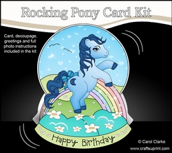 3D Shaped Rocking Card Mini Kit - Cute Little Pony Moondancer