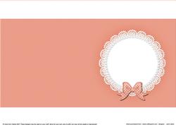 Square Pearls and Lace Card Front or Insert