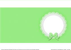 Square Pearls and Lace Card Front or Insert