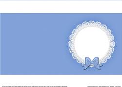 Square Pearls and Lace Card Front or Insert