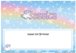 Large DL Happy 5th Birthday JESSICA insert