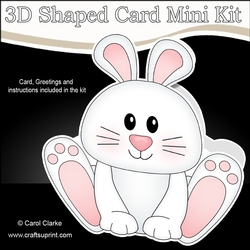 3D Shaped Card Kit - Cute Little Dipsy Bunny