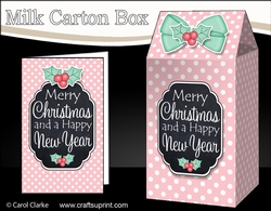 3D Christmas Spots Milk Carton Treat Box