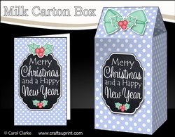 3D Christmas Spots Milk Carton Treat Box