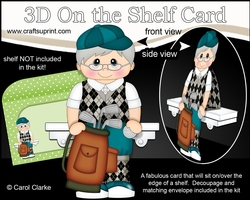 3D On the Shelf Card Kit - Old Man Syd plays Golf