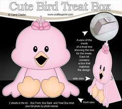 3D Cute Bird Treat Box Gift Set Mini Kit - Cute Little Chick Tweet