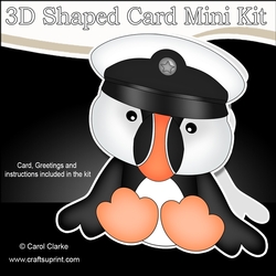 3D Shaped Card Kit - Cute Little Puffin Pilchard