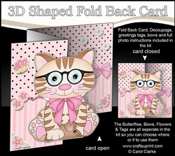 3D Shaped No-Hole Fold Back Mini Kit - Cute Little Cat Sydney