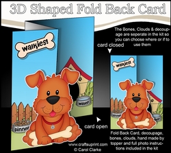 3D Shaped No-Hole Fold Back Mini Kit - Little Dog Rusty