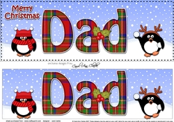 Large DL Merry Christmas DAD 3D decoupage 