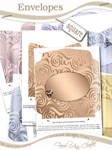 Elegant Flourish Matching Square Envelope Kit
