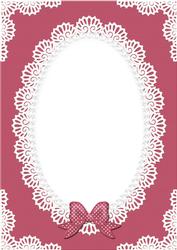 A4 Pearls and Lace Card Front