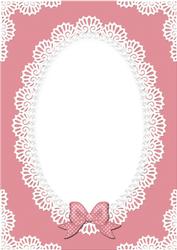A4 Pearls and Lace Card Front