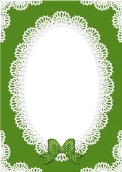 A4 Pearls and Lace Card Front