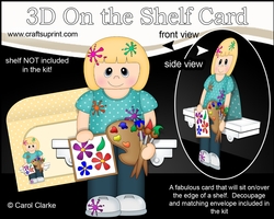 3D On the Shelf Card Kit - Little Artist Kristy is being very creative in the Studio