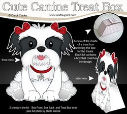 3D Cute Canine Treat Box Gift Set Mini Kit - Little Shih Tzu Dog Daisy