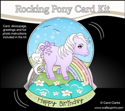 3D Shaped Rocking Card Mini Kit - Cute Little Pony Violet